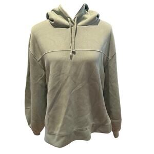 Topshop Women's Green Pullover Hoodie Long Sleeve Side Slits Size 4/6 NWT